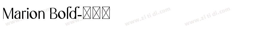 Marion Bold字体转换